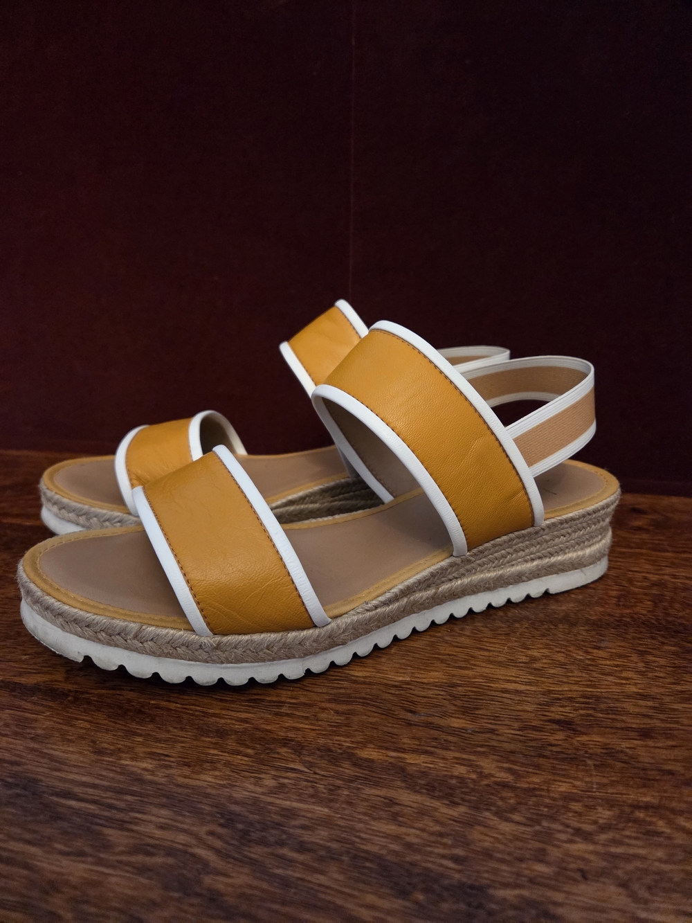 Aquatalia Alaina Slingback Espadrille Wedge Sandals